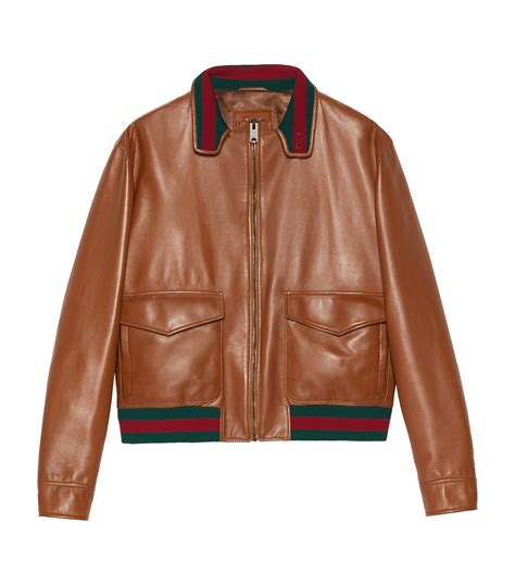 leather jacket gucci buy|gucci bomber jacket men's.